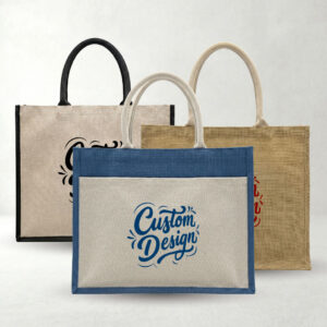 Extra Large Jute & Laminated Canvas Tote Bag | Heavy Duty Shopping Bag