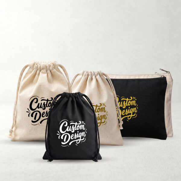 Custom Canvas Pouch | Drawstring & Zipper | Eco Green Bag KL