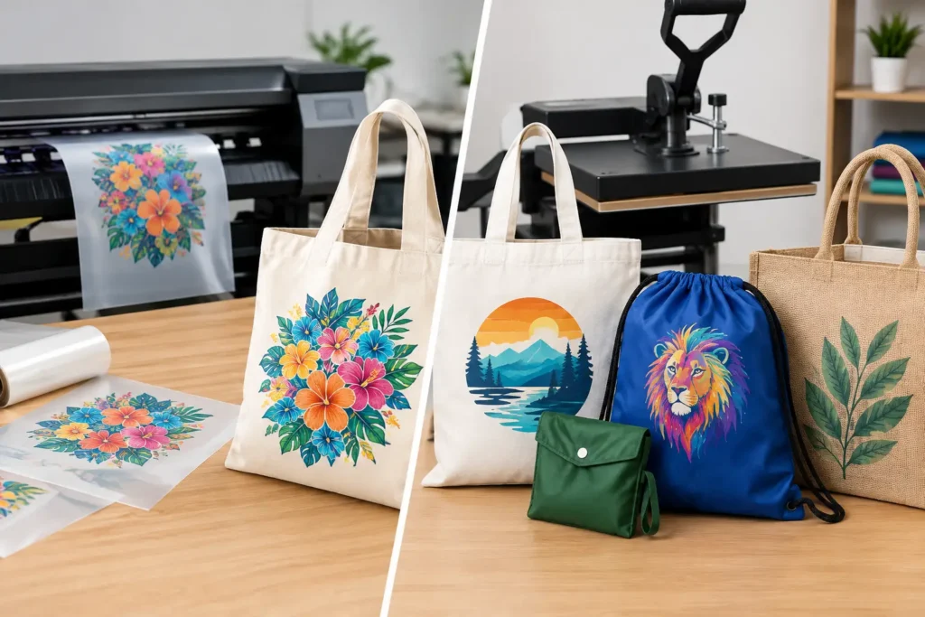DTF Versus Transfer Printing for Custom Bags
