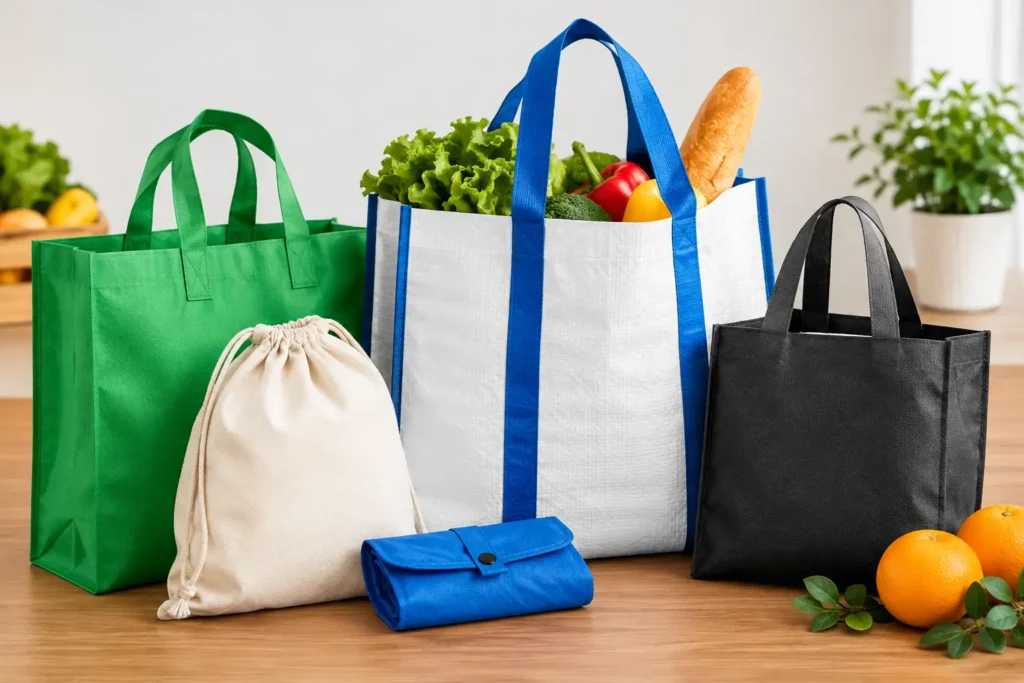 Reusable PP Woven Grocery Bags for Better Branding